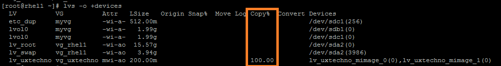  storage migration using lvconvert