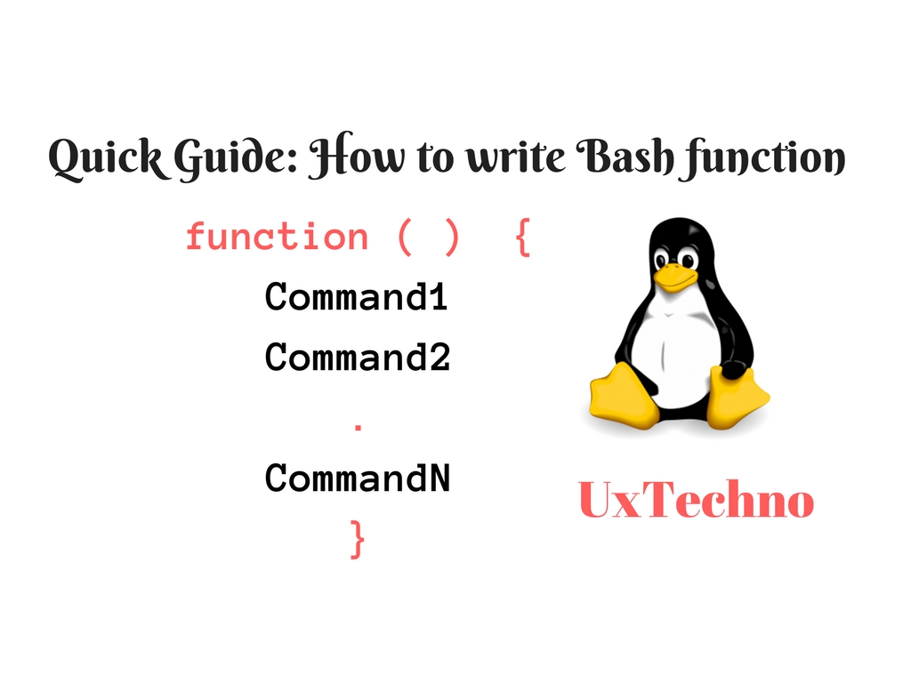 Quick Guide How To Write Bash Function UX Techno