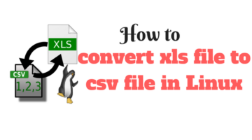 convert xls file to csv file in Linux