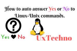 auto answer Yes or No to Linux-Unix commands