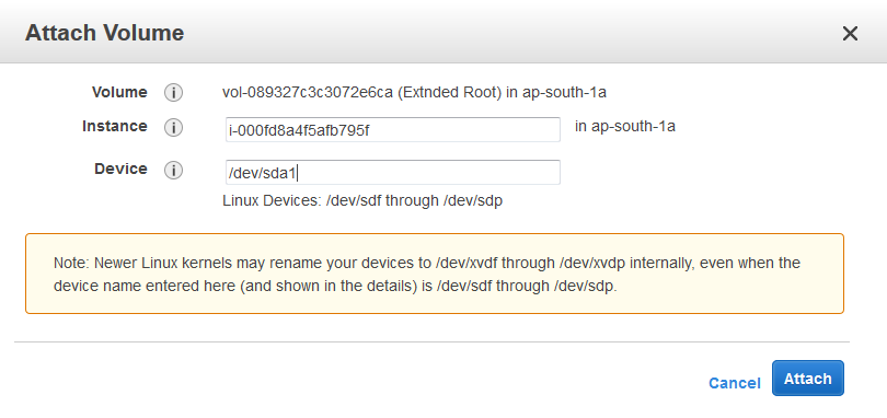  extend Linux root partition on AWS EC2